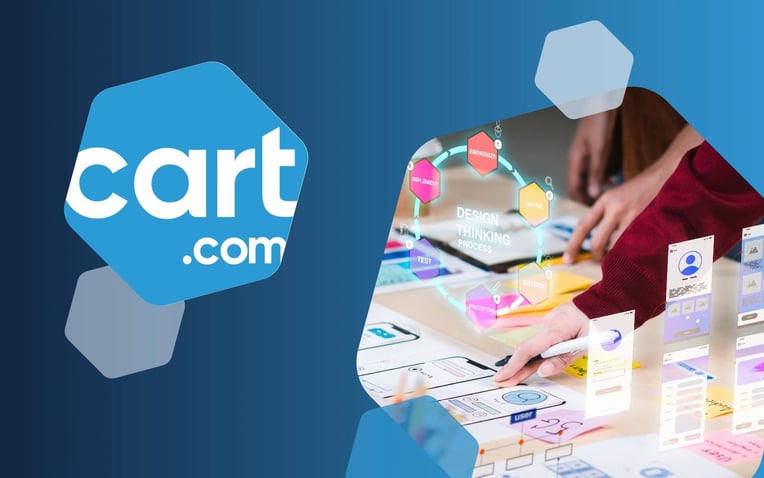 cart.com logo, agency consolidation analytics graphics