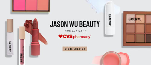Jason Wu beauty cosmetics products banner for CVS pharmacy