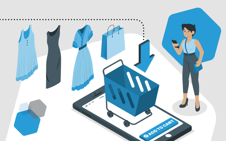 illustration representing e-commerce apparel order fulfillment