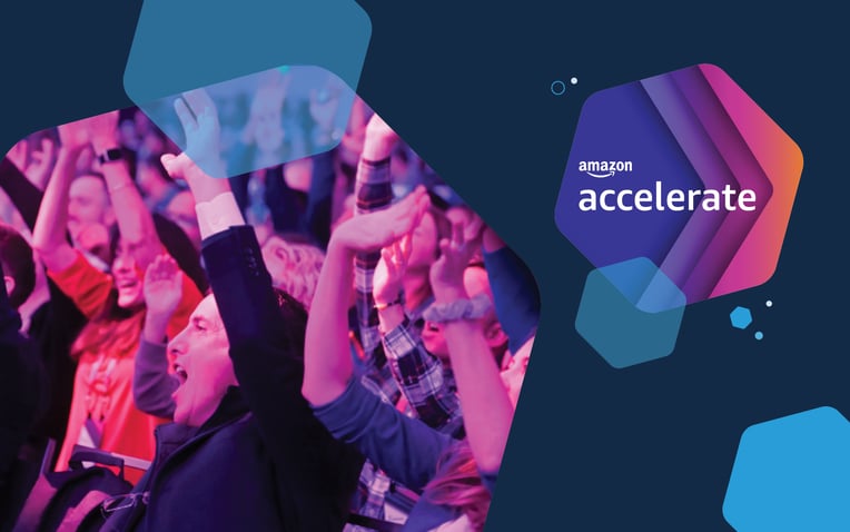 Amazon Accelerate audience and title, representing Cart.com's attendance and wrap-up post