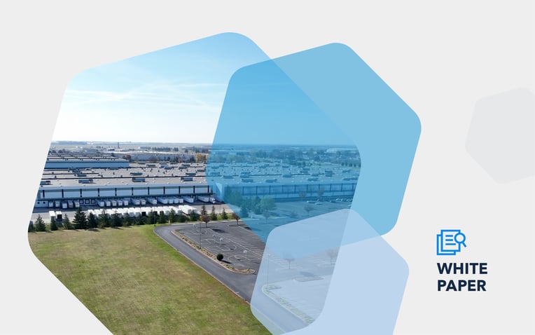white paper icon and warehouse location for 3PL outsourcing