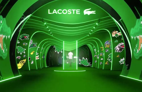 Green Lacoste virtual NFT Room