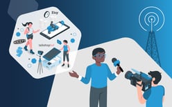 news anchor reporting on logistics and fulfillment industry related brands