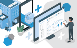 man reviewing fulfillment analytics in an oms order management systems