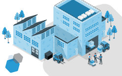 illustration of shared warehouse and dedicated warehouse comparison 