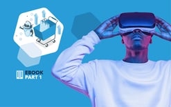 man with VR goggles, 2024 State of the retail consumer ebook part 1 cover