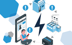 customer and warehouse dealing with supply chain problems