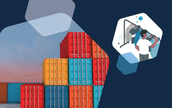 image of shipping containers and apparel illustration, representing choices brands may have to make regarding Section 301