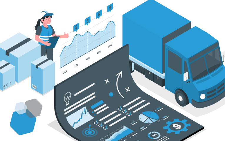 inventory manager reviewing graphs to optimize order fulfillment
