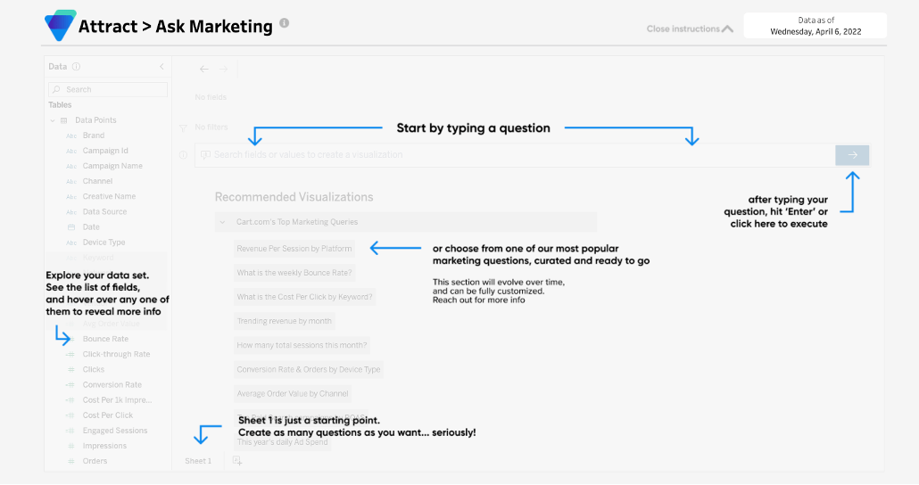 Instructional Overlay for AskMarketing