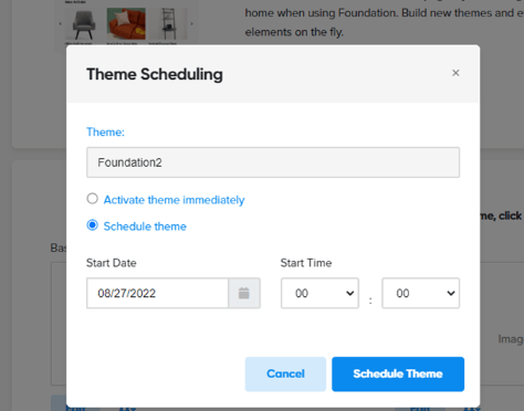 Theme Scheduling