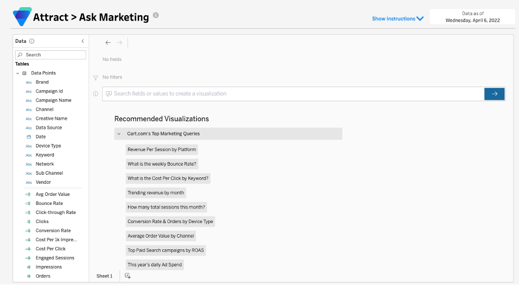 Ask Marketing in UnifiedAnalytics